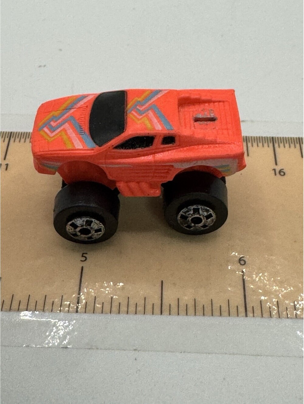 Road Champs 4x4 Neon Pink Monster Ferrari Testarossa Micro Machines 1987 Vintage
